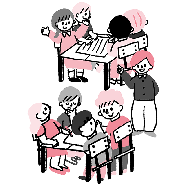 国語の授業をする イメージイラスト